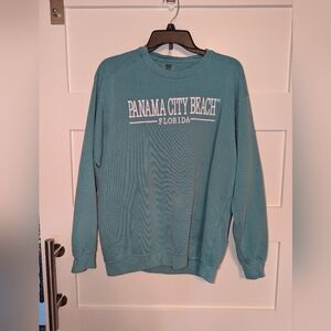 Women's Panama City Beach Florida teal crewneck sweatshirt size medium.